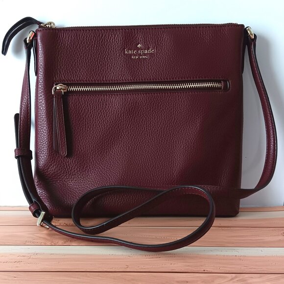 NWOT 💥KATE SPADE NY Beautiful Burgundy Crossbody Bag ~ - Picture 1 of 5